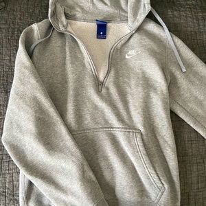 Grey Quarter Zip Nike Hoodie